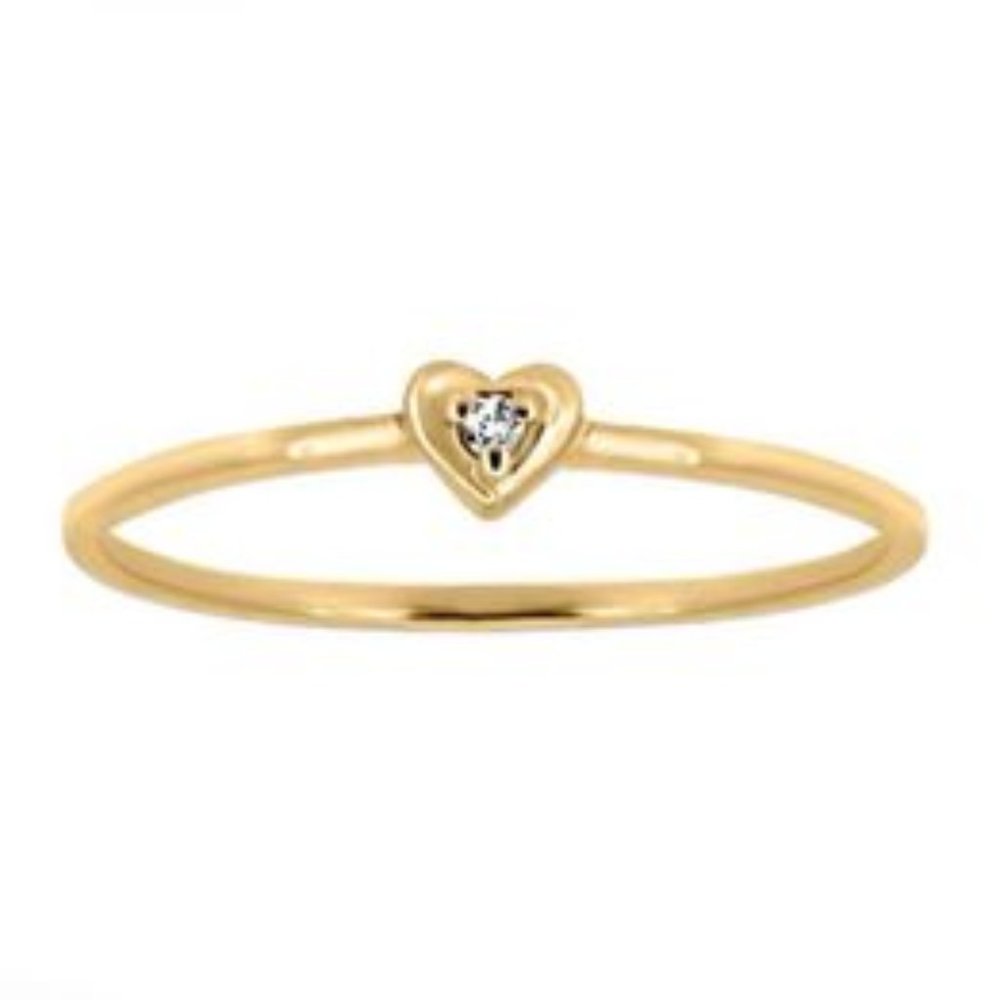 BRAND NEW!!  PARIS JEWELLERS: JILLIAN'S MINI-HEART DIAMOND RING from JILLY BOX